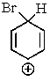 <strong>Which of the following is not a resonance structure involved in electrophilic aromatic bromination?</strong> A) B) C) D) E) All of these are valid resonance structures.
