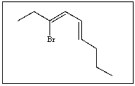 <strong>What is the IUPAC name for the following compound? </strong> A) (3E,5E)-7-Bromo-4,6-nonadiene B) (3E,5E)-3-Bromo-3,5-nonadiene C) (3E,5Z)-7-Bromo-4,6-nonadiene D) (3Z,5E)-3-Bromo-3,5-nonadiene E) (3Z,5Z)-3-Bromo-3,5-nonadiene