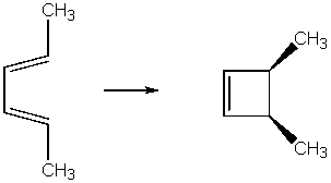 <strong>Which of the following electrocyclic reactions occurs via a conrotatory process?</strong> A) B) C) D) E) Both B and C