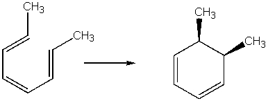 <strong>Which of the following electrocyclic reactions occurs via a conrotatory process?</strong> A) B) C) D) E) Both B and C