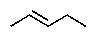 <strong>Which of the following alkenes of the formula C<sub>5</sub>H<sub>10</sub> would you expect to be the least stable?</strong> A) B) C) D) E)