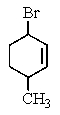 <strong>Which structure would be named 3-bromo-5-methylcyclohexene?</strong> A) B) C) D) E) None of the above.