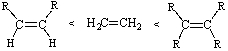 <strong>Which is the correct order of stabilities of alkenes listed from least stable to most stable?</strong> A) B) C) D) E)