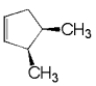 <strong>Choose the name of the following compound. </strong> A) cis-4,5-dimethylcyclopentene B) cis-1,2-dimethylcyclopent-3-ene C) cis-2,3-dimethycyclopentene D) cis-3,4-dimethylcyclopentene E) cis-1,2-dimethylcyclopent-4-ene
