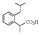 <strong>The proton NMR spectrum of a carboxylic acid,C<sub>13</sub>H<sub>18</sub>O<sub>2</sub>,commonly sold as an over-the-counter headache remedy,is shown below.Note: the CO<sub>2</sub>H proton is not shown,and the multiplicity of the peaks are noted (d = doublet,q = quartet,m = multiplet).Which structure is that of this pharmaceutical? </strong> A) B) C) D) E)