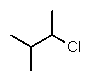 <strong>Which structure is different from the others?</strong> A) B) CH<sub>3</sub>CHClCH(CH<sub>3</sub>)<sub>2</sub> C) D) E) All are identical.