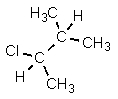 <strong>Which structure is different from the others?</strong> A) B) CH<sub>3</sub>CHClCH(CH<sub>3</sub>)<sub>2</sub> C) D) E) All are identical.