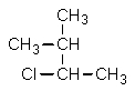<strong>Which structure is different from the others?</strong> A) B) CH<sub>3</sub>CHClCH(CH<sub>3</sub>)<sub>2</sub> C) D) E) All are identical.