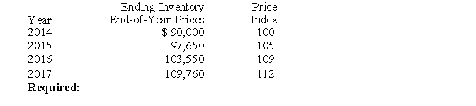 The information below is provided for Sea Company: a. Compute Sea Company's 2016 ending inventory using dollar-value LIFO. b. Explain why a company would want to use dollar-value LIFO.