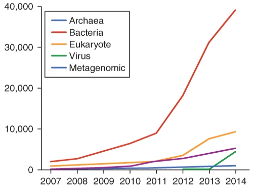 <strong>Why is is likely that bacterial DNA sequence analysis outstrips that of the other genome types? (Select all logical possibilities) </strong> A)bacterial genomes are the smallest B)more bacterial species are culturable than for eukaryal or archaeal species C)bacterial genome size is relatively small and amenable to rapid sequencing D)fewer bacterial species have been identified E)bacterial DNA costs less per base to sequence