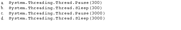 Which of the following statements pauses program execution for 3 seconds?
