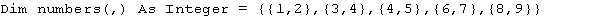 <strong>Consider the following array: What row index value would be required to create this two-dimensional array?</strong> A) 2 B) 3 C) 4 D) 5