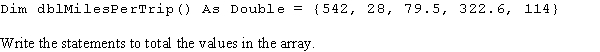 The following array is declared and initialized: