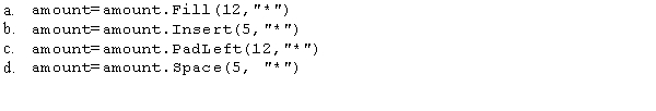 Which of the following statements can be used to fill a string variable with asterisks resulting in *****$675.89?