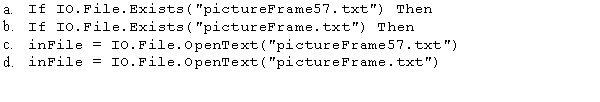 Which of the following statements should be used first when opening the input file?
