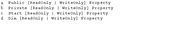 A Property procedure begins with the keywords ____.