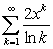 <strong>Find the radius of convergence for the series:  </strong> A) 2 B) 1 C)   D)   E) 3 <div style=padding-top: 35px> 