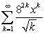 Find the interval of convergence for the series:  <div style=padding-top: 35px> 
