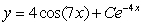 <strong>What is the solution to the following differential equation? </strong> A) B) C) D) E)