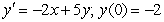 Use Euler's method with the step size of to compute the approximate solution to the initial-value problem at .
