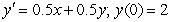 Use Euler's method with the step size of to compute the approximate solution to the initial-value problem at . Round your answer to six decimal places if need be.