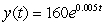 <strong>Suppose that a radioactive substance decays with a half-life of years. Find a function that expresses the amount of substance present at time t if there are g of the substance initially present. Round answers to 3 decimal places if need be.</strong> A) B) C) D) E)