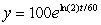 <strong>Find the exponential decay model that satisfies , if the halving time is years.</strong> A) B) C) D) E)