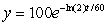 <strong>Find the exponential decay model that satisfies , if the halving time is years.</strong> A) B) C) D) E)
