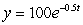 <strong>Find the exponential decay model that satisfies , if the halving time is years.</strong> A) B) C) D) E)