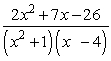 Write out the partial fraction decomposition of   .