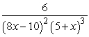 Find the form of the partial fraction decomposition of the fraction . (Do not solve for the constants.)