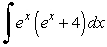 Answer true or false. In evaluating a good choice for u would be e <sup>x</sup> + 4.