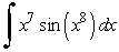 Answer true or false. In evaluating a good choice for u would be x<sup>8</sup>.