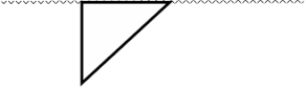 A right triangle is submerged vertically with one side at the surface in a liquid of density \rho . The triangle has a leg that is 5 m long located at the surface and a leg 5 m long straight down. Find the force exerted on the triangular surface, in terms of the density. Neglect the effect of the atmosphere above the liquid.