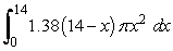 Answer true or false. The amount of work needed to lift a liquid of density 1.38 kg/m<sup>3</sup> from a spherical tank of radius 7 m is .