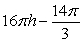 Answer true or false: A right-circular cylinder of radius 8cm contains a hollow sphere of radius 7 cm. If the cylinder is filled to a height h with water and the sphere floats so that its highest point is 4cm above the water level, there is cm<sup>3</sup> of water in the cylinder.