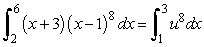 Answer true or false. if u = x - 1