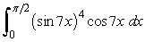 Answer true or false. For a good choice for u is sin 7x.