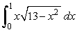 Answer true or false. For a good choice for u is 13- x<sup>2</sup>.