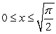 Find the average value of f(x) = x cos x<sup>2</sup> for .
