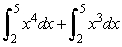 Answer true or false. The area between y = x<sup>4</sup> -x<sup>3</sup> and the x-axis on [2, 5] is   .<div style=padding-top: 35px> 