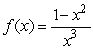 The rational function   has