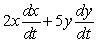 <strong>Suppose z = x<sup>2</sup> + y<sup>5</sup>. Then dz/dt =</strong> A) B) C) D) E)