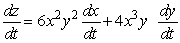 Answer true or false. If z = 2x<sup>3</sup>y<sup>2</sup>, then .