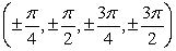 <strong>Find the x-coordinates of all points in the interval [-2  \pi , 2  \pi ] at which the graph of   has a horizontal tangent line.</strong> A)   B)   C)   D)   E)   <div style=padding-top: 35px>  
