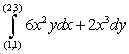 Evaluate   . Note: This integral is independent of path.