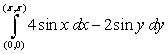 Evaluate   . Note: This integral is independent of path.