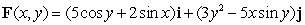 Determine whether   is conservative. If it is, find a potential function for it. ( K is an arbitrary constant.)