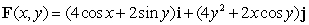 Determine whether   is conservative. If it is, find a potential function for it.( K is an arbitrary constant.)