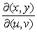 Find the Jacobian, ; x = 5 + e <sup>uv</sup> , y = uv<sup>2</sup>.
